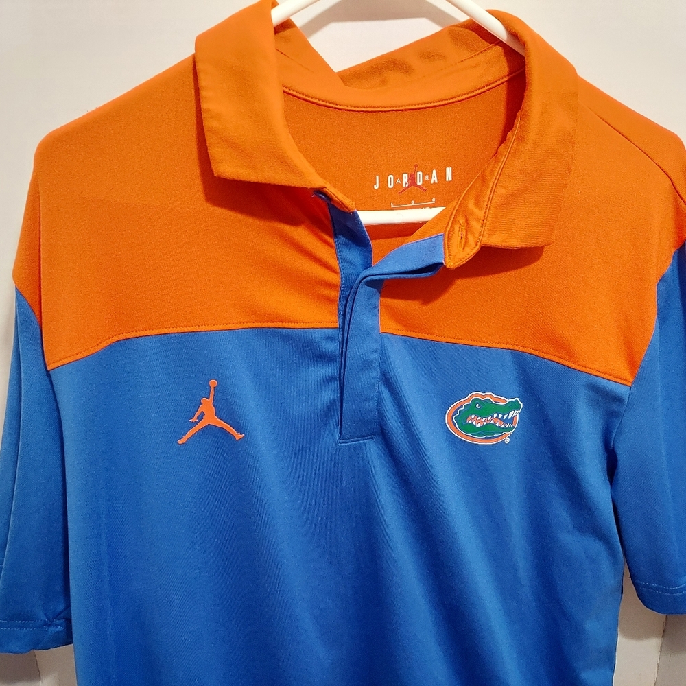 Florida Gators Air Jordan Jumpman Logo Polo Shirt mens size Large Colorblock